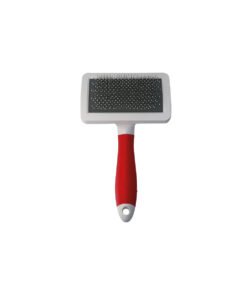 Emily Pets Plastic Paw Print Handle Stainless Steel Brush
